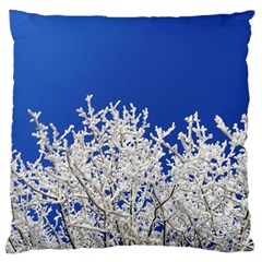 Crown-aesthetic-branches-hoarfrost- Large Cushion Case (one Side) by Ket1n9