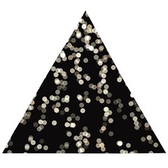 Christmas-bokeh-lights-background Wooden Puzzle Triangle by Ket1n9