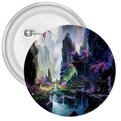 Fantastic World Fantasy Painting 3  Buttons by Ket1n9