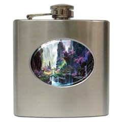 Fantastic World Fantasy Painting Hip Flask (6 Oz) by Ket1n9