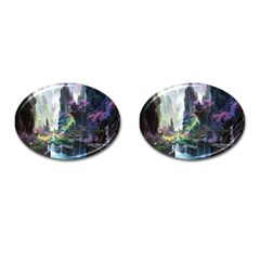 Fantastic World Fantasy Painting Cufflinks (oval) by Ket1n9