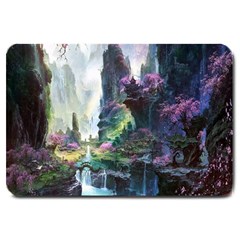 Fantastic World Fantasy Painting Large Doormat by Ket1n9