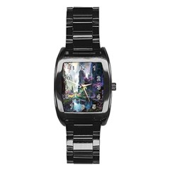 Fantastic World Fantasy Painting Stainless Steel Barrel Watch by Ket1n9