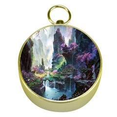 Fantastic World Fantasy Painting Gold Compasses by Ket1n9