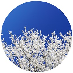 Crown-aesthetic-branches-hoarfrost- Wooden Puzzle Round by Ket1n9