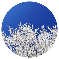 Crown-aesthetic-branches-hoarfrost- Round Trivet by Ket1n9