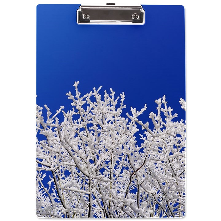 Crown-aesthetic-branches-hoarfrost- A4 Acrylic Clipboard