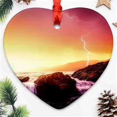 California-sea-ocean-pacific Ornament (Heart)