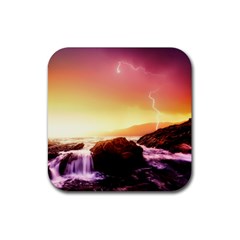 California-sea-ocean-pacific Rubber Coaster (Square)