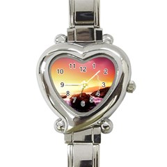 California-sea-ocean-pacific Heart Italian Charm Watch