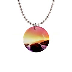 California-sea-ocean-pacific 1  Button Necklace