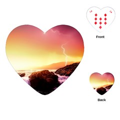 California-sea-ocean-pacific Playing Cards Single Design (Heart)