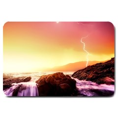 California-sea-ocean-pacific Large Doormat