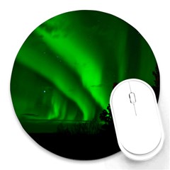 Aurora-borealis-northern-lights- Round Mousepad by Ket1n9