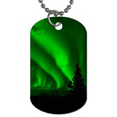 Aurora-borealis-northern-lights- Dog Tag (one Side) by Ket1n9