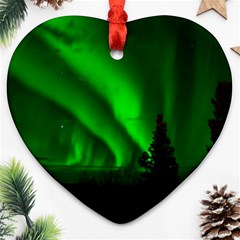 Aurora-borealis-northern-lights- Heart Ornament (two Sides) by Ket1n9