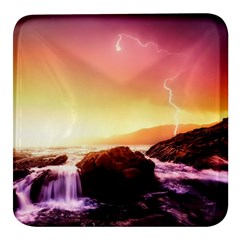 California-sea-ocean-pacific Square Glass Fridge Magnet (4 pack)