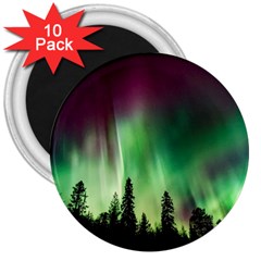 Aurora-borealis-northern-lights 3  Magnets (10 Pack)  by Ket1n9