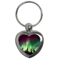 Aurora-borealis-northern-lights Key Chain (heart) by Ket1n9