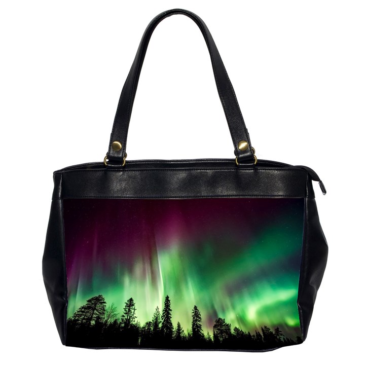 Aurora-borealis-northern-lights Oversize Office Handbag (2 Sides)