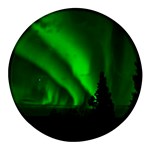 Aurora-borealis-northern-lights- Round Glass Fridge Magnet (4 pack) Front