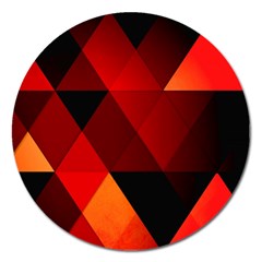 Abstract Triangle Wallpaper Magnet 5  (round) by Ket1n9