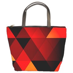 Abstract Triangle Wallpaper Bucket Bag by Ket1n9