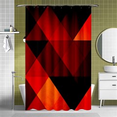 Abstract Triangle Wallpaper Shower Curtain 48  X 72  (small)  by Ket1n9