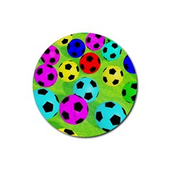 Balls Colors Rubber Round Coaster (4 Pack) by Ket1n9