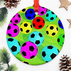 Balls Colors Round Ornament (two Sides) by Ket1n9