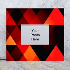 Abstract Triangle Wallpaper White Wall Photo Frame 5  X 7  by Ket1n9