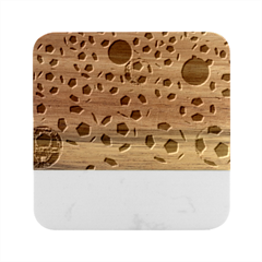 Balls Colors Marble Wood Coaster (square) by Ket1n9