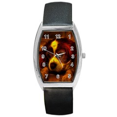 Cute 3d Dog Barrel Style Metal Watch