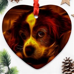 Cute 3d Dog Heart Ornament (two Sides)