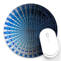 Data-computer-internet-online Round Mousepad by Ket1n9