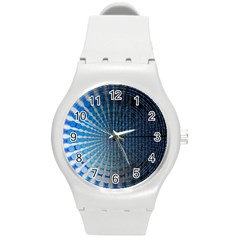 Data-computer-internet-online Round Plastic Sport Watch (m) by Ket1n9