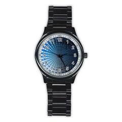 Data-computer-internet-online Stainless Steel Round Watch by Ket1n9