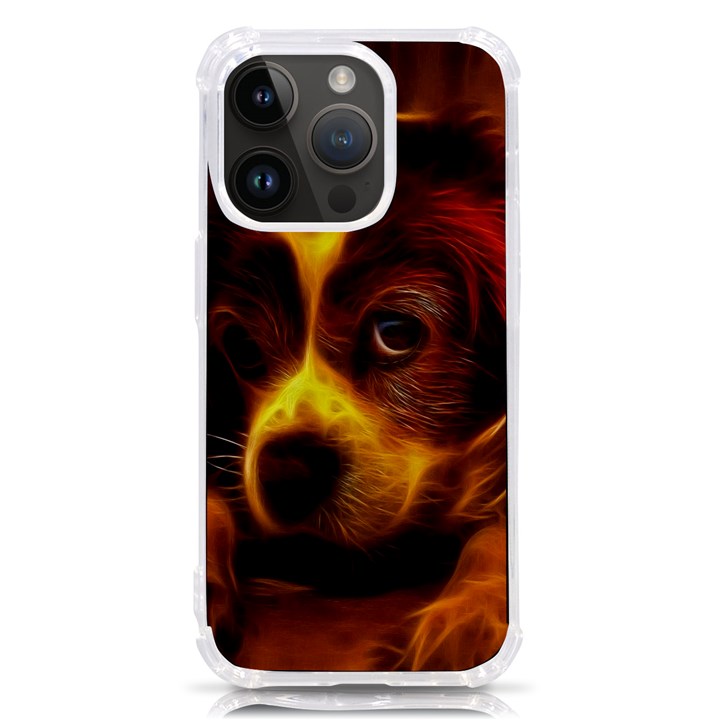 Cute 3d Dog iPhone 14 Pro TPU UV Print Case