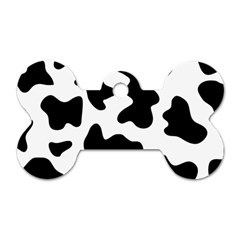 Animal-print-black-and-white-black Dog Tag Bone (one Side)