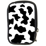 Animal-print-black-and-white-black Compact Camera Leather Case Front