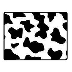 Animal-print-black-and-white-black Fleece Blanket (small) by Ket1n9