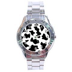 Animal-print-black-and-white-black Stainless Steel Analogue Watch