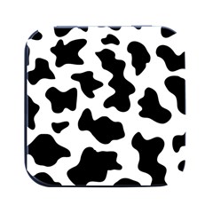 Animal-print-black-and-white-black Square Metal Box (black)