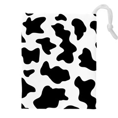 Animal-print-black-and-white-black Drawstring Pouch (4xl) by Ket1n9