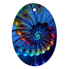 Top Peacock Feathers Ornament (oval) by Ket1n9