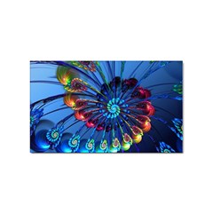 Top Peacock Feathers Sticker (rectangular) by Ket1n9