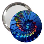 Top Peacock Feathers 3  Handbag Mirrors Front