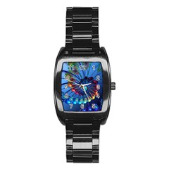 Top Peacock Feathers Stainless Steel Barrel Watch by Ket1n9