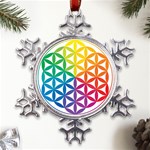 Heart Energy Medicine Metal Large Snowflake Ornament Front