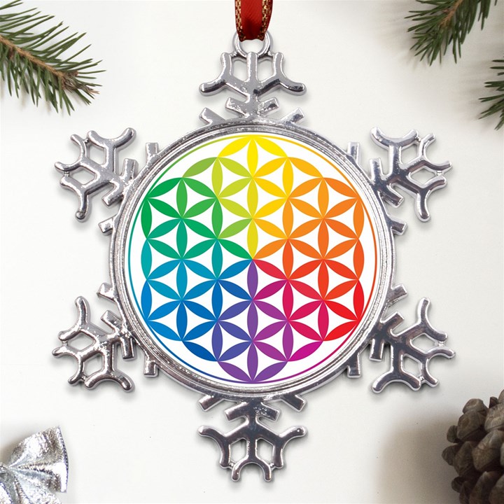 Heart Energy Medicine Metal Large Snowflake Ornament